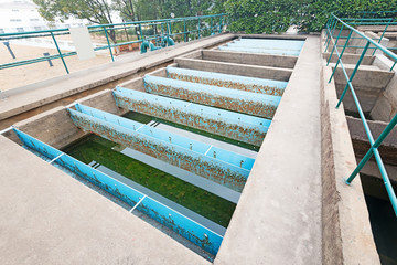 Modern urban wastewater treatment plant