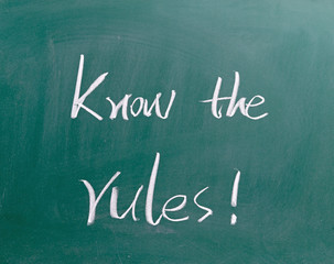 Fototapeta premium Know the rules !