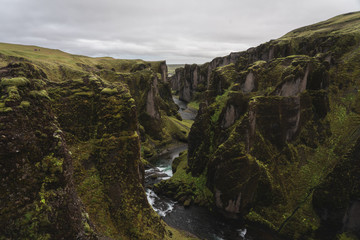 Fjadrargljufur Canyon in south Iceland