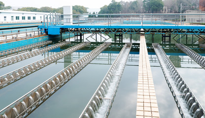 Naklejka premium Water cleaning facility outdoors