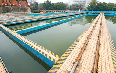 Modern urban wastewater treatment plant