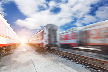 Fototapeta premium fast moving train