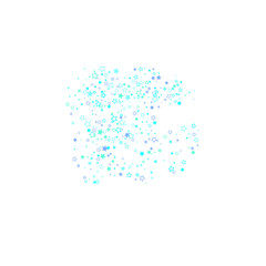 Blue, cyan, turquoise glitter stars confetti