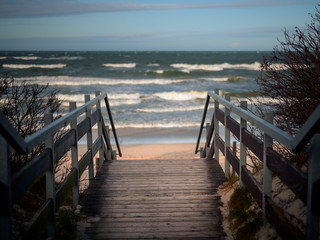 Fototapeta premium stairs leading to the beach
