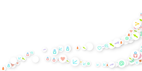 Social media marketing, Communication concept.