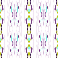 Ikat, Tie Dye. Batik, Hand Drawn Seamless 