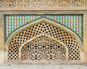 old basement window, Golestan palace, Tehran, Iran