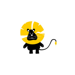 Cute Lion. Animals illustration. Animal print - Vector