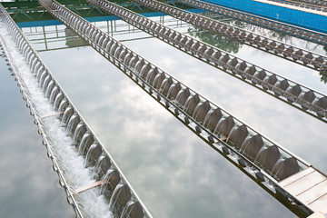 Modern urban wastewater treatment plant