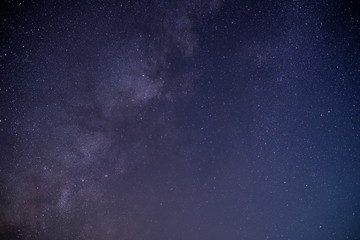 The stars and the milky way in the night sky are very beautiful.