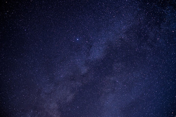Fototapeta premium The stars and the milky way in the night sky are very beautiful.
