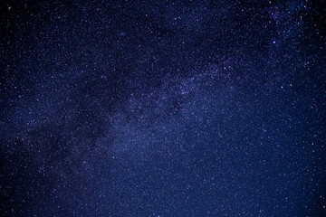 The stars and the milky way in the night sky are very beautiful.