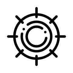 Obraz premium Scorching Sun Icon Vector. Outline Scorching Sun Sign. Isolated Contour Symbol Illustration