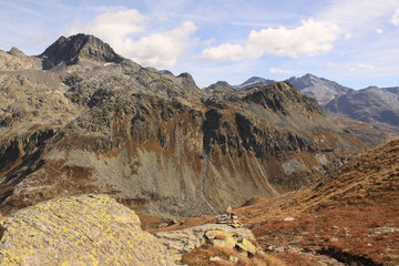 Über dem Splügenpass; Inner Schwarzhorn von Westen