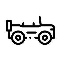 Automobile Icon Vector. Outline Automobile Sign. Isolated Contour Symbol Illustration