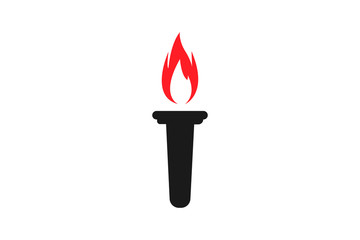 torch icon, flare icon vector illustration