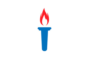 torch icon, flare icon vector illustration