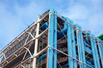 Exterior communications and ventilation pipes of modern building