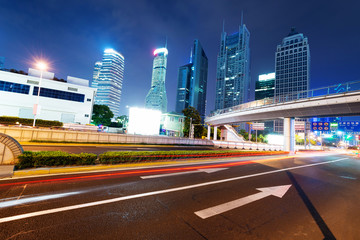 Fototapeta na wymiar Shanghai Lujiazui Finance & Trade Zone modern city night background