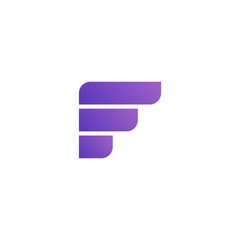 F letter logo. Letter F logo icon design template elements. Abstract letter F logo - Vector