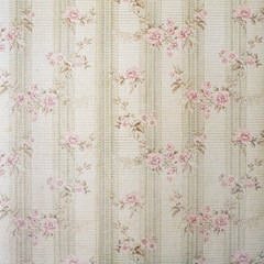 background of old wallpaper on the wall