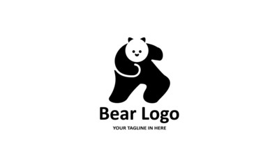 Fototapeta premium The flat bear logo concept is perfect for business, technology, contractor and housing symbols, health,sport, restaurants, education