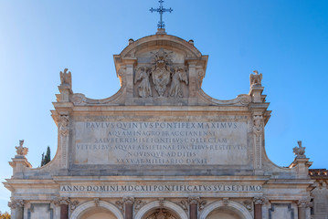 Fontana dell'Acqua Paola is a monumental fountain located on the Janiculum Hill in Rome, Italy