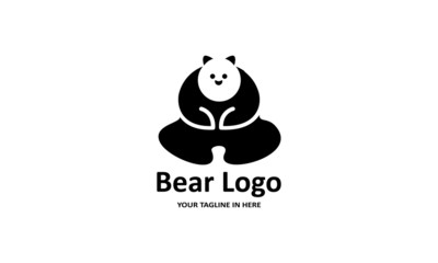 The flat bear logo concept is perfect for business, technology, contractor and housing symbols, health,sport, restaurants, education