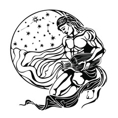 Zodiac sign. Vector hand drawn illustration