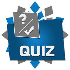 Quiz Blue Grey Circular Squares Symbol 