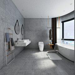 3d render of modern bathroom