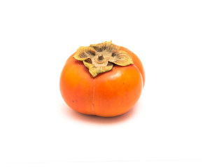One Fuyu persimmon isolated