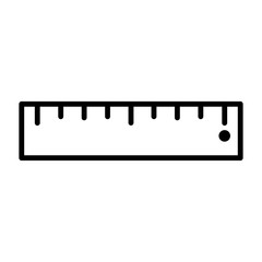 Ruler icon vector simple and trendy design