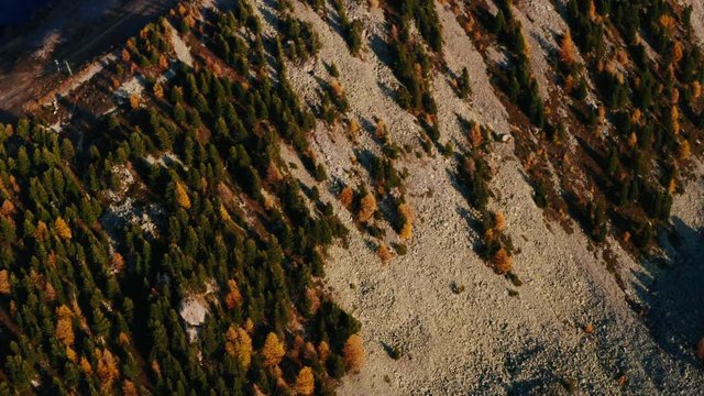 Autumn sunrise in the mountains of Switzerland