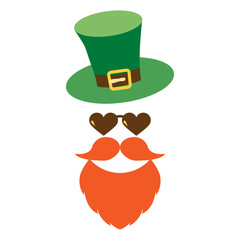 Vector Illustration on the theme Patrick's Day. For a poster or banner and greeting card. Icon. Isolated on a white background.