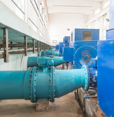 Fototapeta na wymiar pipes machinery and turbine at plant