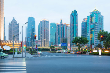 the night view of the lujiazui financial centre