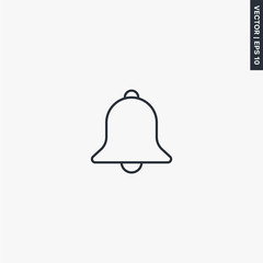 Bell, linear style sign for mobile concept and web design