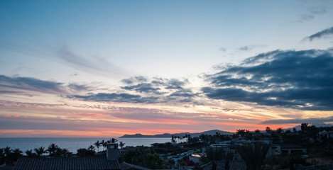 panorama of sunset