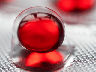 Red Vitamin A Pills in a Blister