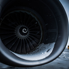Snowed Jet Engine