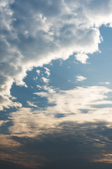 clouds in the blue sky