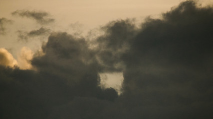 dramatic sky with clouds