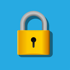 Lock icon isolated vector illustration.