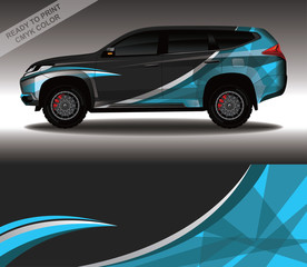 Car wrap decal design vector, custom livery race rally car vehicle sticker and tinting.