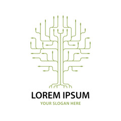 Green Tree Business Logo vector.