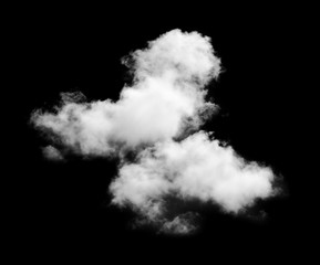 white Clouds on black background.