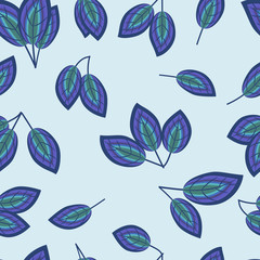 seamless pattern with blue background