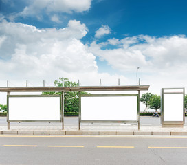 blank billboard on street