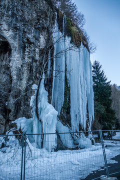 Icefall in the caves of Valganna